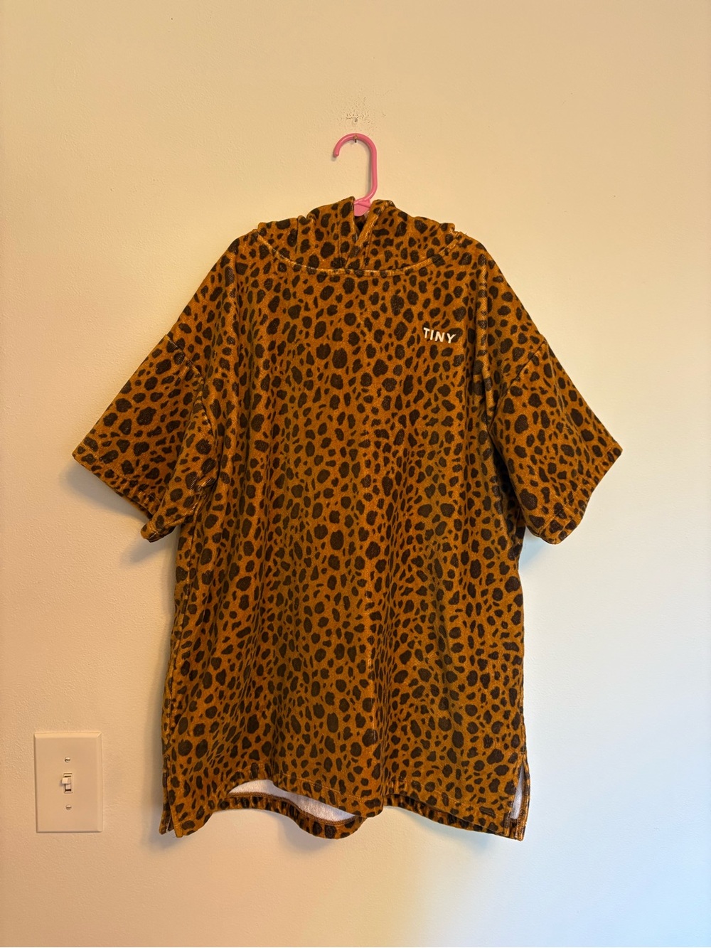 TINY COTTONS Kids Leopard Hooded Towel Poncho